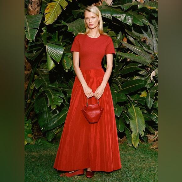 NEW NWT Staud Hopper Maxi Dress in Rouge Red - Picture 1 of 9